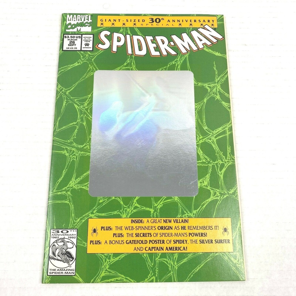 Marvel‎ Spider-Man Comic Book 26 30th Anniversary Hologram Cover September 1992